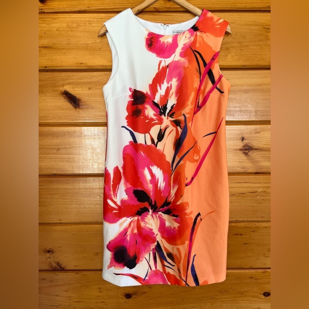 SANDRA DARREN Colorful Sleeveless Dress 10